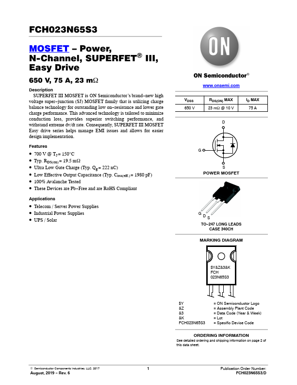 FCH023N65S3