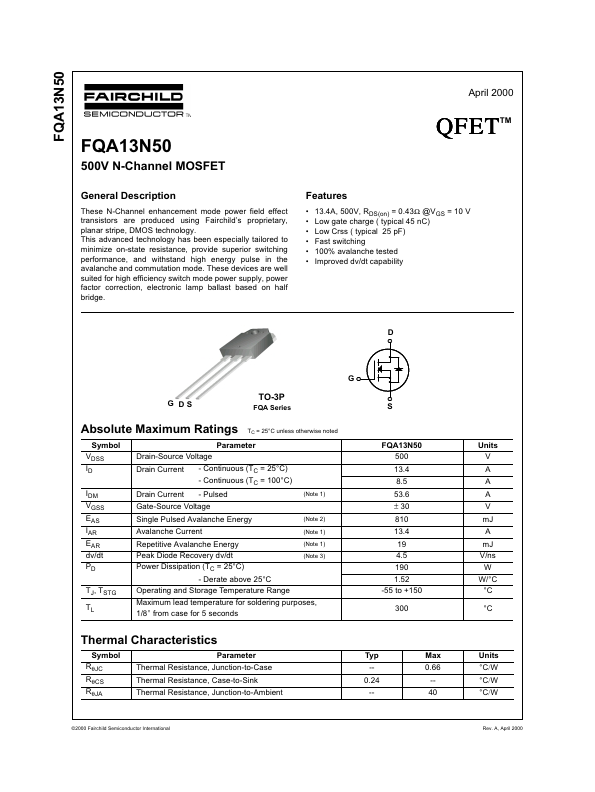 FQA13N50