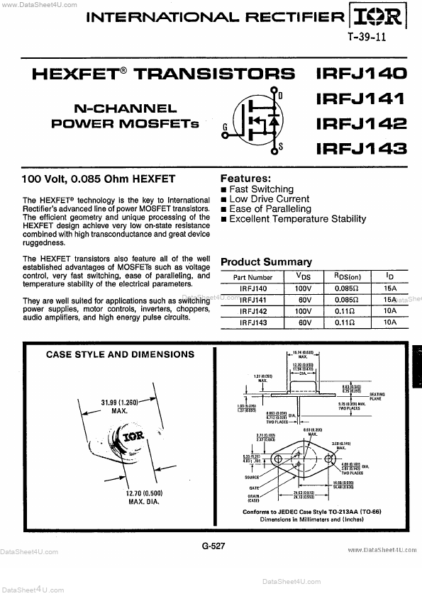 IRFJ140 International Rectifier