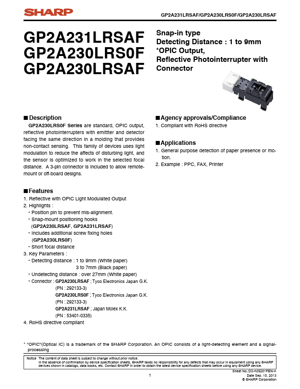 GP2A231LRSAF