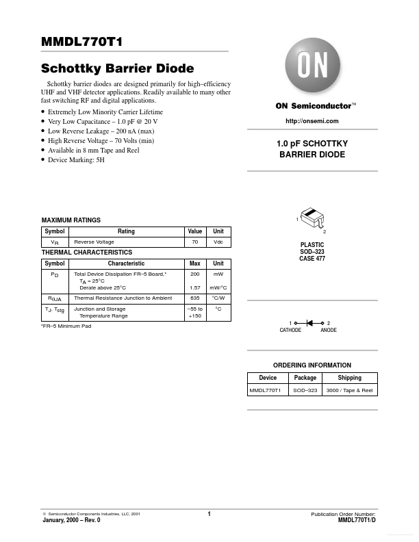 MMDL770T1 ON Semiconductor