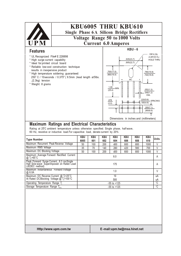 KBU6005 UPM