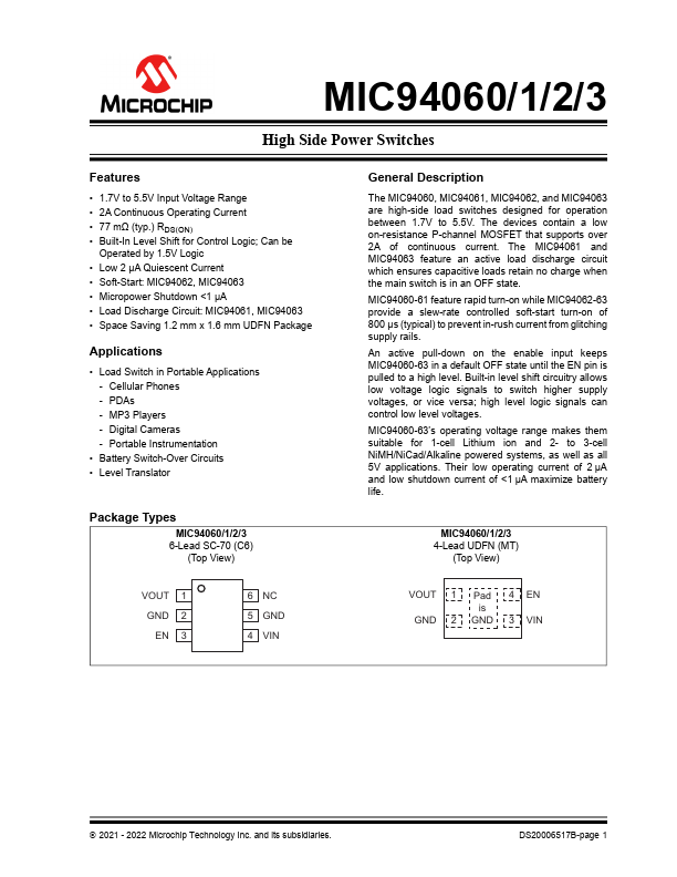 MIC94061 Microchip