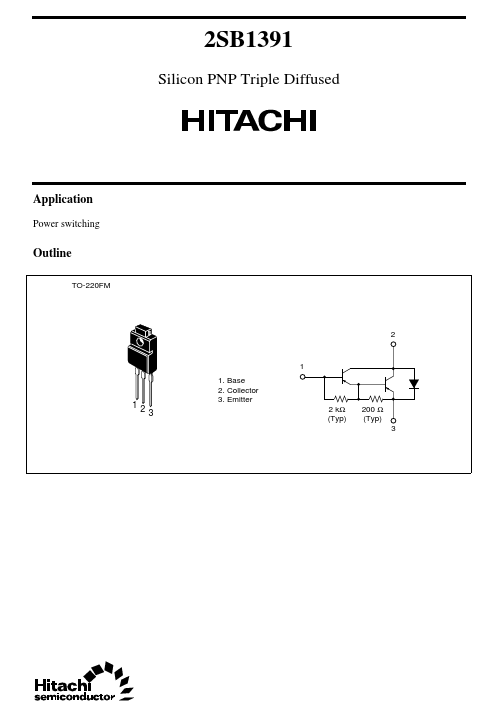 2SB1391 Hitachi Semiconductor