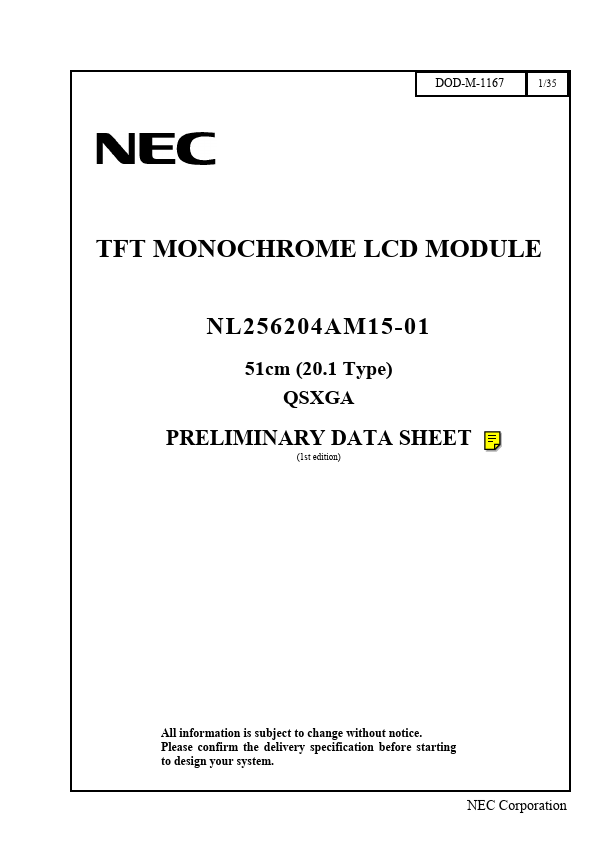 NL256204AM15-01 NEC