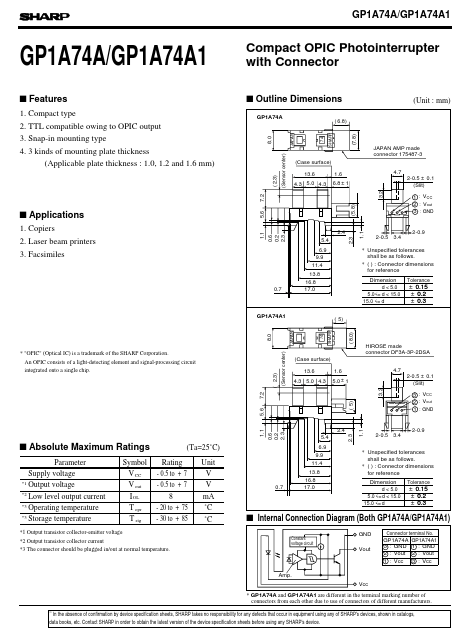 GP1A74A1 Sharp Electrionic Components