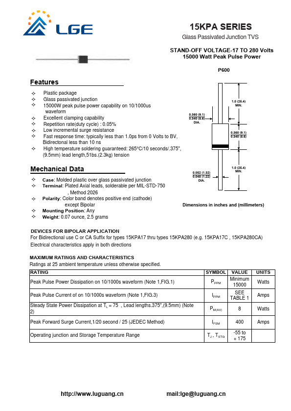 15KPA280CA