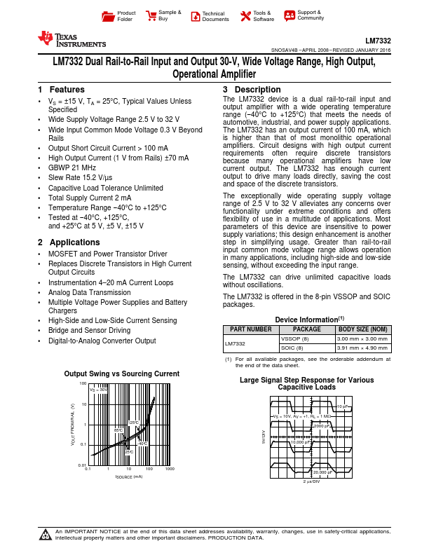 LM7332 Texas Instruments