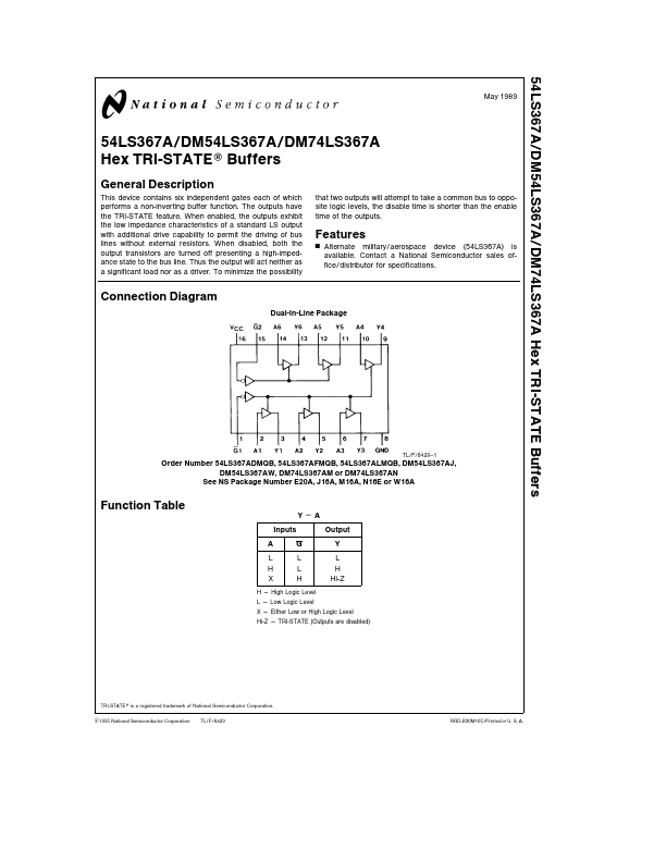 74LS367 National Semiconductor