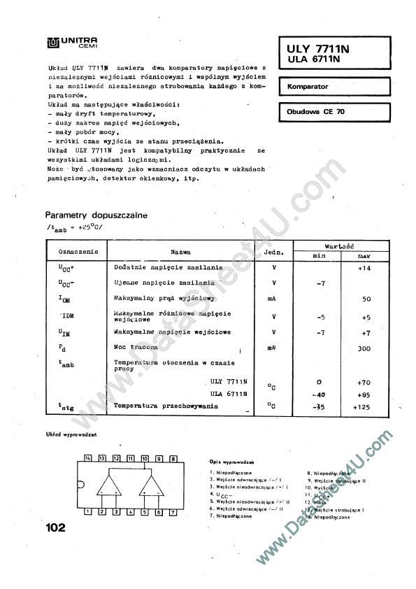 <?=ULY7711N?> डेटा पत्रक पीडीएफ