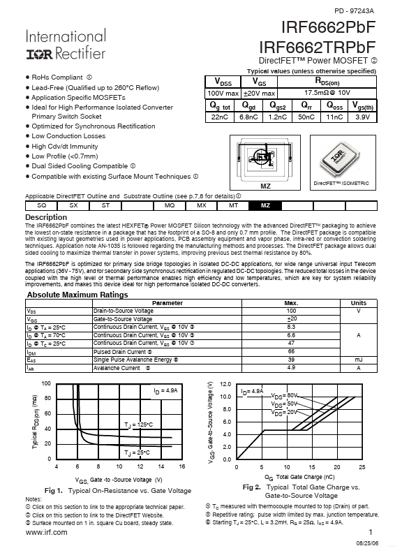 IRF6662TRPbF IRF