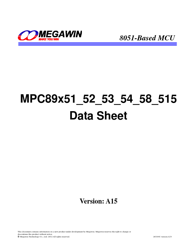 MPC89L58 Megawin
