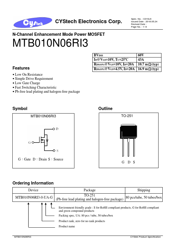 <?=MTB010N06RI3?> डेटा पत्रक पीडीएफ