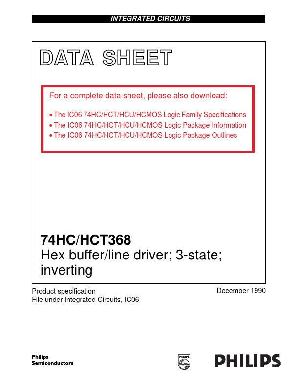 <?=74HCT368?> डेटा पत्रक पीडीएफ