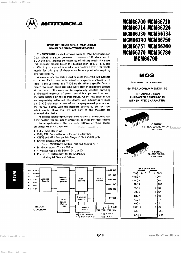 MCM66734 Motorola Semiconductor