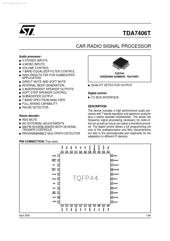 TDA7406T ST Microelectronics