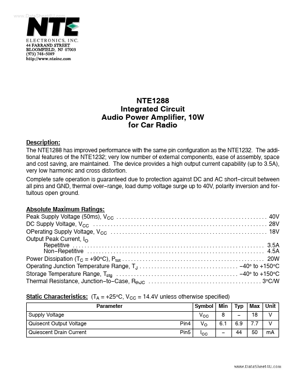 NTE1288 NTE