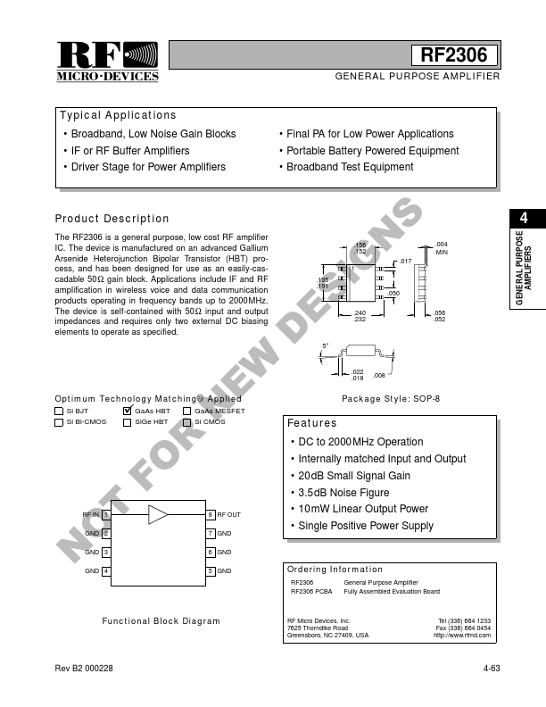 RF2306 RF Micro Devices