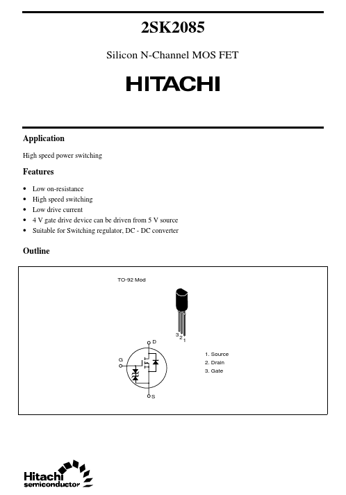 2SK2085 Hitachi Semiconductor