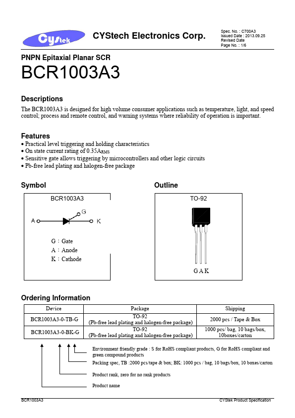 <?=BCR1003A3?> डेटा पत्रक पीडीएफ