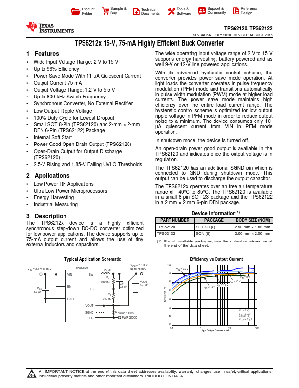 TPS62120 Texas Instruments