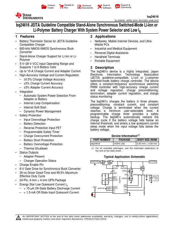 bq24616 Texas Instruments
