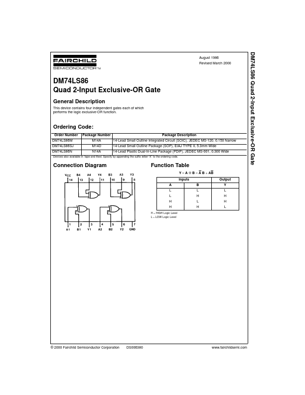 74LS86 Fairchild Semiconductor