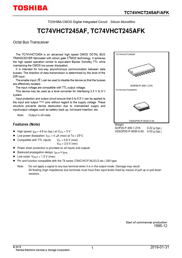 TC74VHCT245AF Toshiba