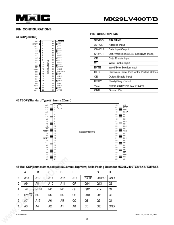 MX29LV400T