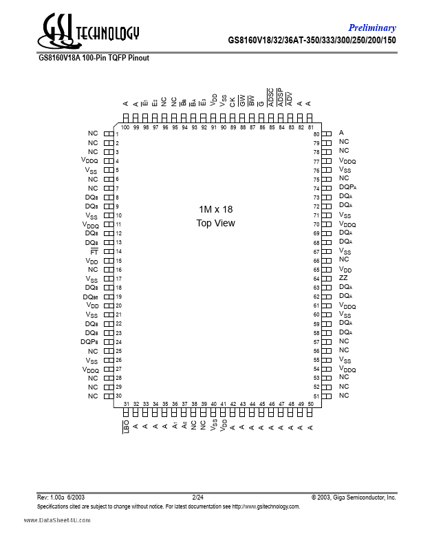 GS8160V18AT