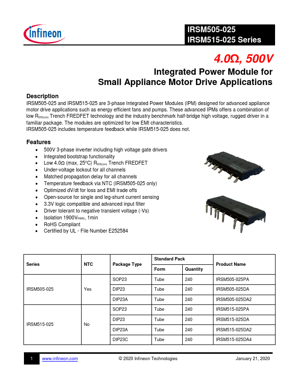 IRSM505-025 International Rectifier