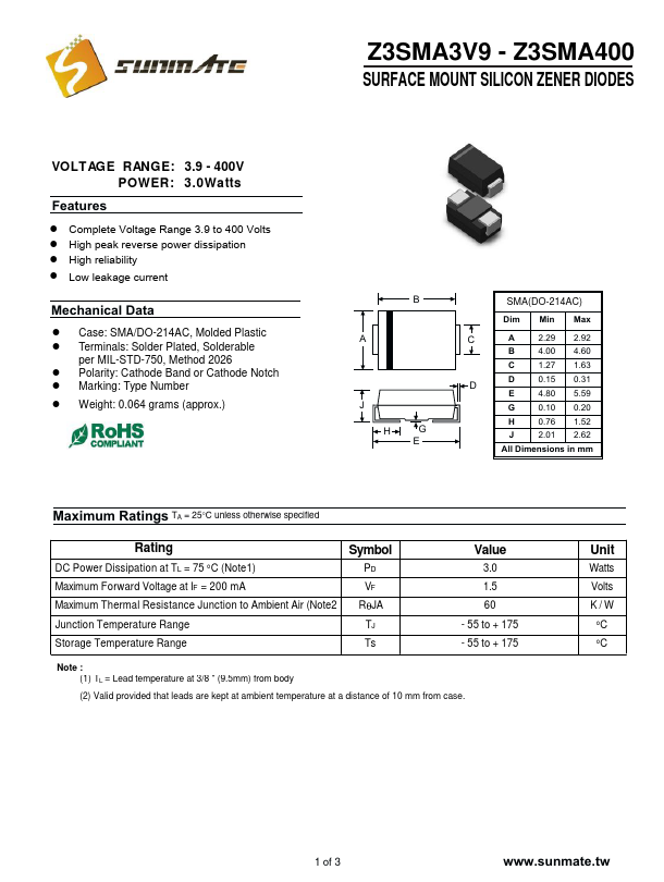 Z3SMA5V1 SunMate