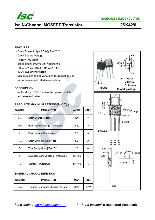 2SK429L Inchange Semiconductor