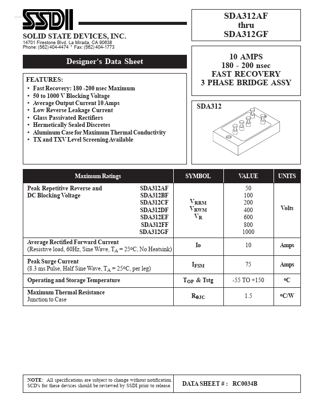 SDA312DF SSDI