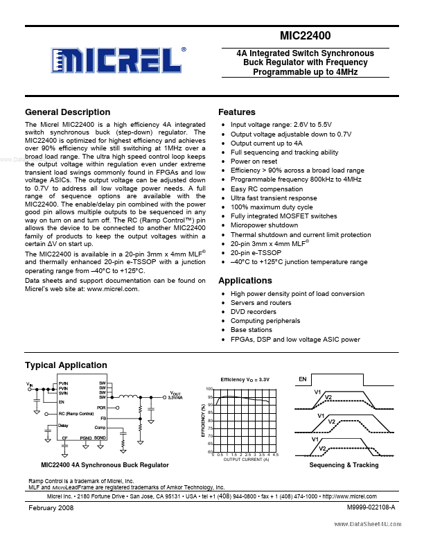 MIC22400 Micrel Semiconductor