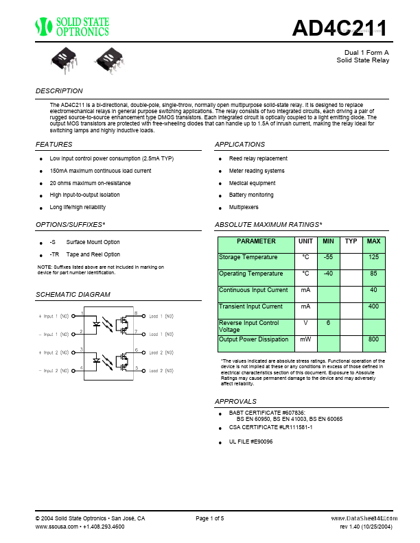 AD4C211 Solid State Optronic