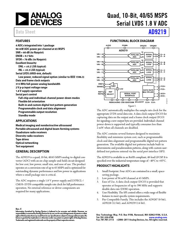 AD9219 Analog Devices