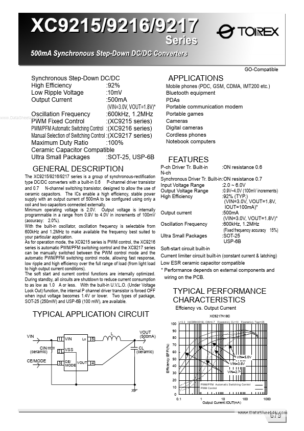 XC9215 Torex Semiconductor