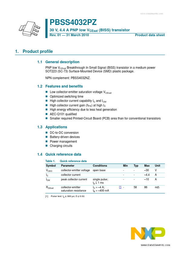 PBSS4032PZ NXP