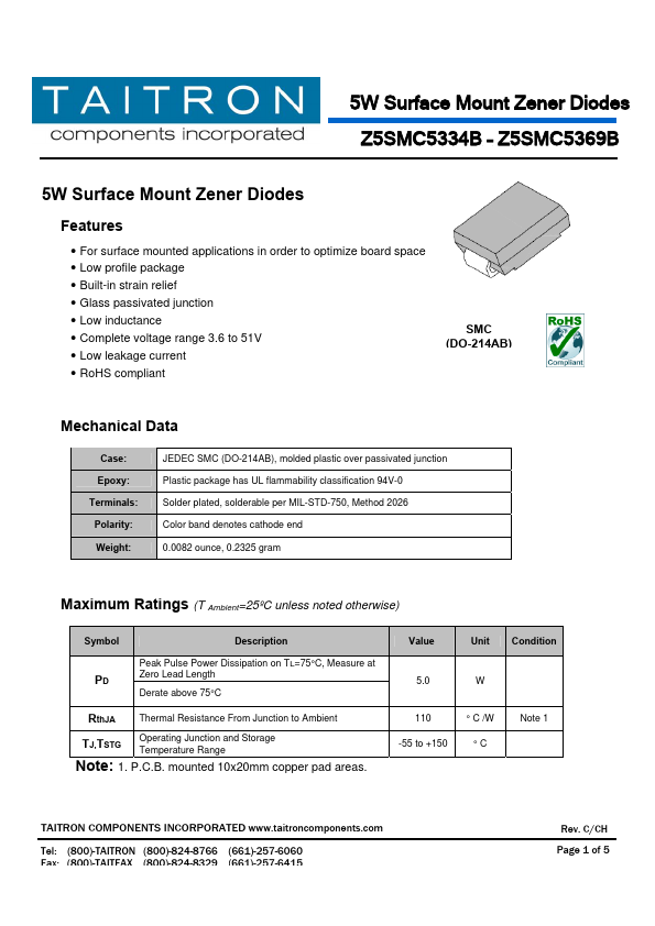 Z5SMC5347B TAITRON