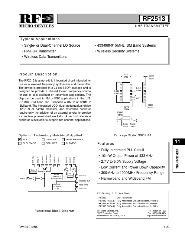 RF2513 RF Micro Devices