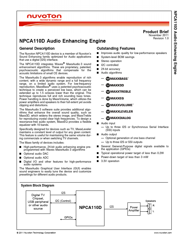 <?=NPCA110D?> डेटा पत्रक पीडीएफ