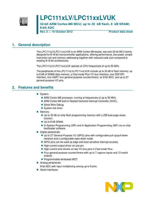 <?=LPC11XXLV?> डेटा पत्रक पीडीएफ