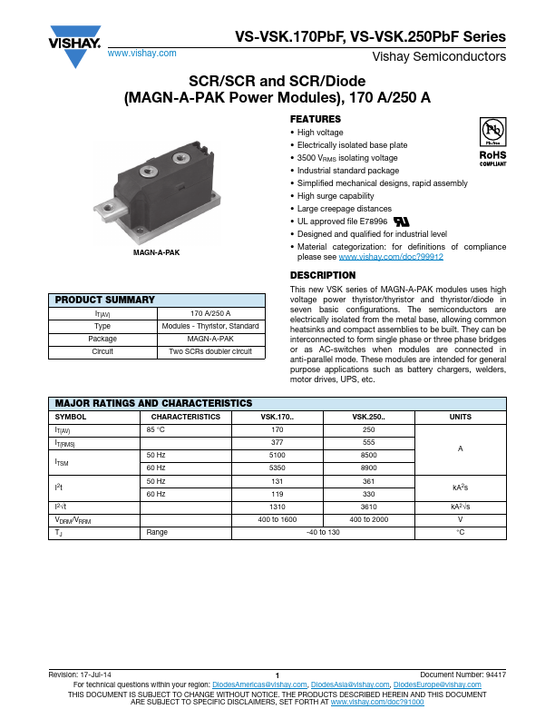 VS-VSKH170-16PBF