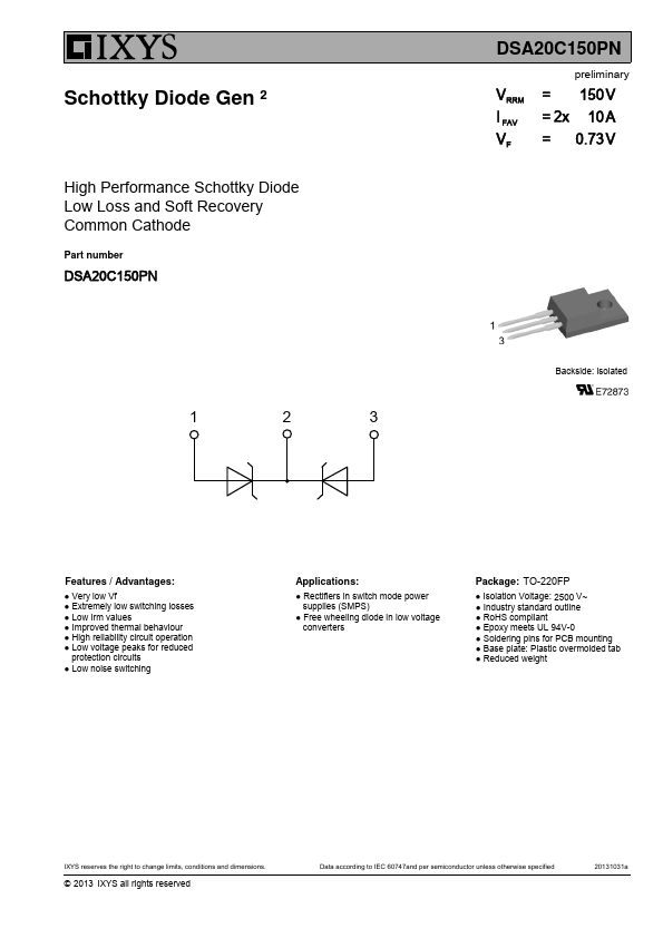 <?=DSA20C150PN?> डेटा पत्रक पीडीएफ