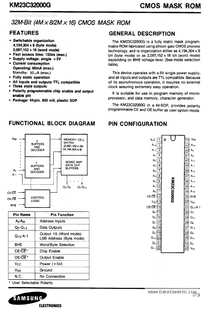 KM23C32000G Samsung Semiconductor