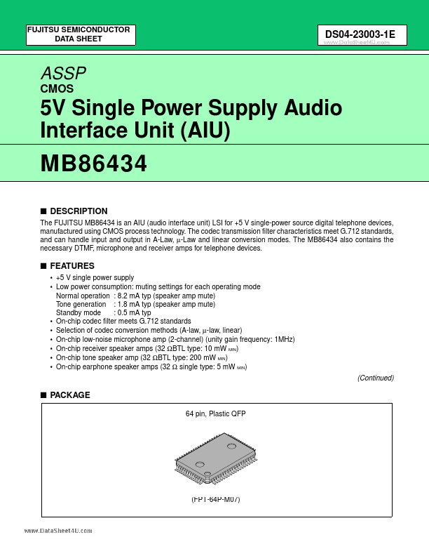 MB86434 Fujitsu Media Devices Limited