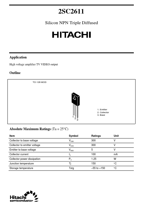 2SC2611 Hitachi Semiconductor