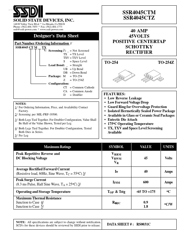 SSR4045CTM SSDI