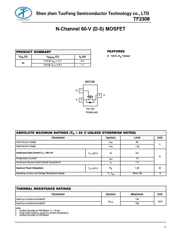 TF2308 Tuofeng Semiconductor